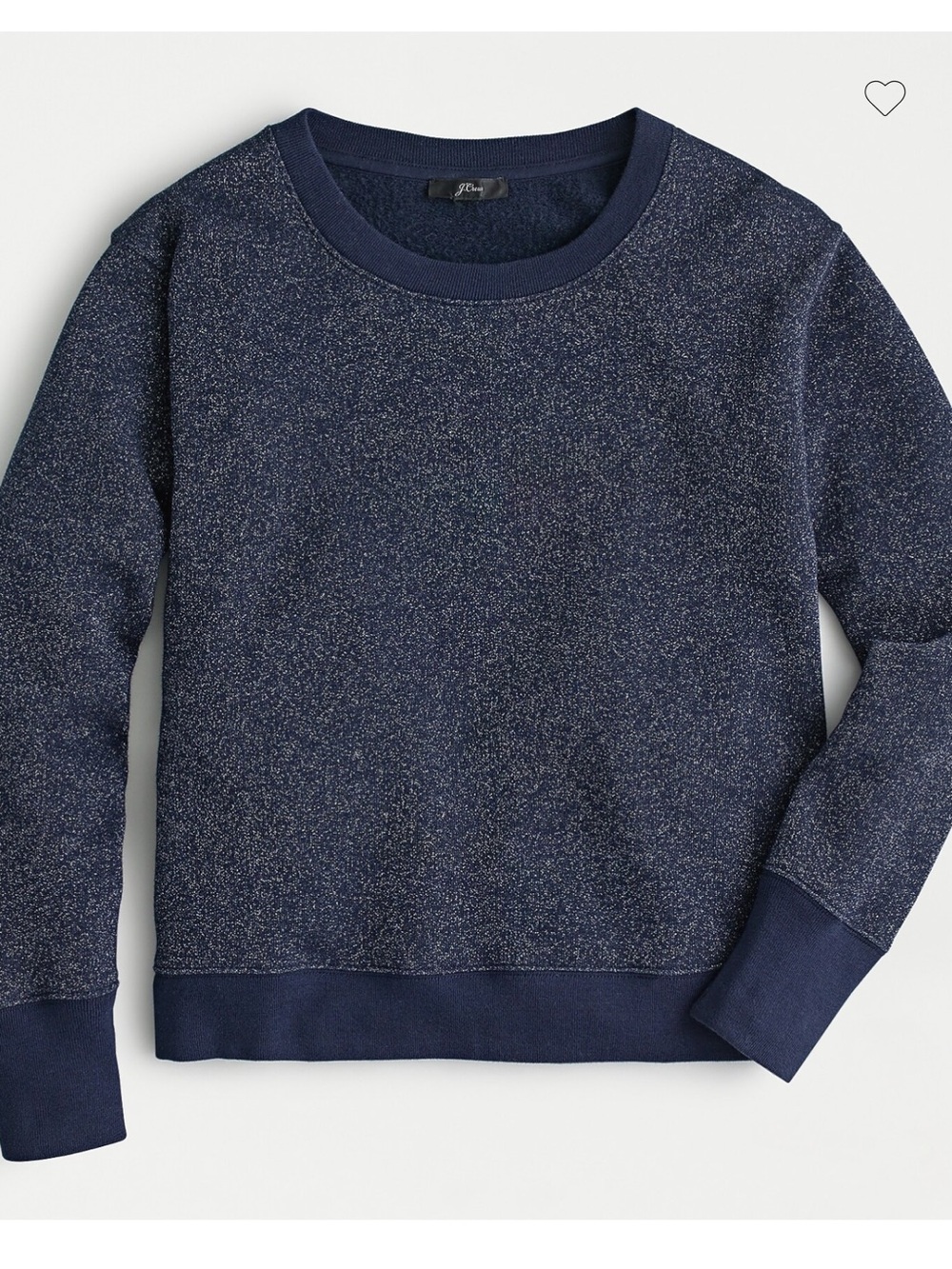 J. Crew Women's Shimmer Metallic Crewneck Pullover Sweater Navy‎